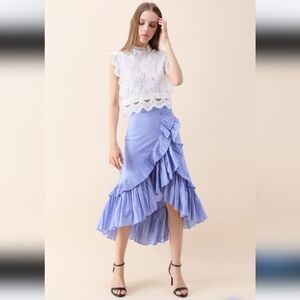 Chicwish ruffled aline maxi skirt